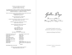 Interior sample for Golden Days: Reminiscences of Alumnae, Mississippi State College for Women